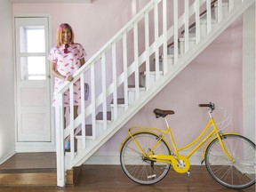 Zara Ansar and her yellow bike.