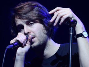 Bobby Bazini sings before The Sheepdogs and Metric took to the stage on Friday night at the Canadian Tire Centre.