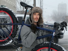 David Weatherall - photographed at the corner of McArthur and North River Road - is one of a growing number of cyclists worried about the new plan for a bike lane on McArthur Avenue.