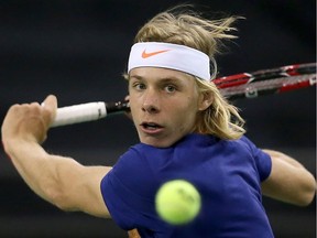 Denis Shapovalov is seen here during pre-Davis Cup practice Ottawa in February. Tony Caldwell/Postmedia