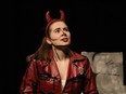 Emily De Smedt, performs as the Devil 2, during Cairine Wilson High School's Cappies production of The Brothers Grimm Spectaculathon, on March 2, 2017.