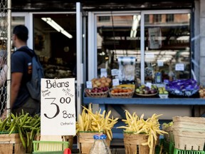 A farmer's stall at the ByWard Market.