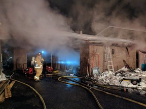 Fire at a garage/workshop on Leitrim Road early Tuesday, March 21.