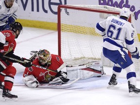 Goaltender Mike Condon — stellar against Tampa on Tuesday — will start consecutive games for the first time since Feb. 7-9 when the Senators play visiting Chicago on Thursday.