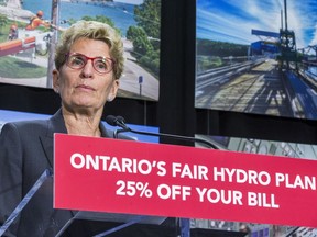 Ontario Premier Kathleen Wynne announces cuts to hydro rates during a press conference in Toronto, Ont. on Thursday March 2, 2017.