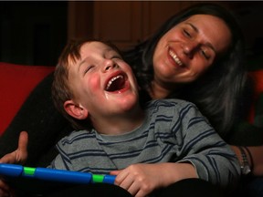 Barb Shantz with son Noah.