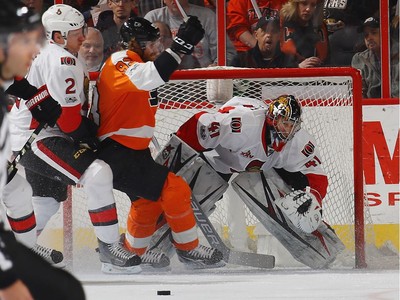 Watch the Flyers score a goal that defies time, space, and logic
