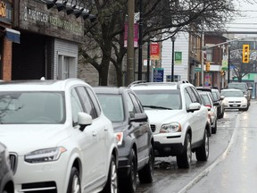 Parking on Richmond Road, west of Churchill Avenue in Ottawa, March 07, 2017.