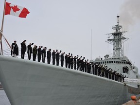 Paying off ceremony of HMCS Athabaskan
