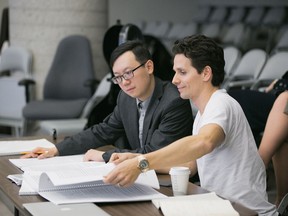 Composer Kevin Lau and choreographer Guillaume Côté worked together to create Dark Angels, one of three collaborative ballet and music creations of the NAC’s ENCOUNT3RS program.