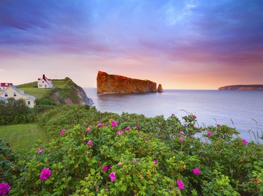 The legendary Percé Rock at Parc national de l’Île-Bonaventure-et-du-Rocher-Percé.