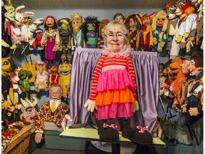 Puppeteer Noreen Young with only a fraction of her creations.