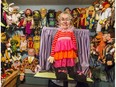 Puppeteer Noreen Young with only a fraction of her creations.