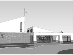 A rendering of the Salvation Army church project in Barrhaven.