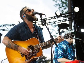 Simon Ward of the Strumbellas performs during Interstellar Rodeo at Hawrelak Park in Edmonton, Alta., on Friday, July 22, 2016.