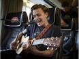 Singer-songwriter Scott Helman was pumping up the crowd on the Juno Express that left Toronto's Union Station and arrived in Ottawa Friday March 31, 2017.   Ashley Fraser/Postmedia