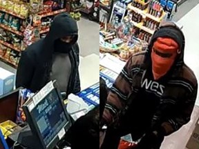 Police are looking for two suspects in a convenience store robbery Jan. 30