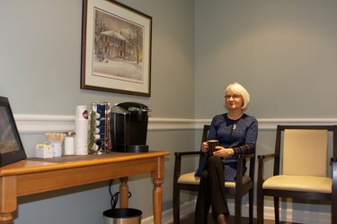 Enjoy a fresh cup of coffee in the waiting room
