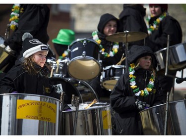 The Brockville Lions Steel Band took part in the 35th Annual St. Patrick's Parade took Saturday March 11, 2017.   Ashley Fraser/Postmedia