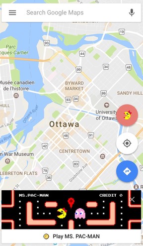Google turned the Maps app into a giant game of MS. PAC-MAN