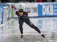 Vincent De Haître of Cumberland skates to second place in the men's 1,000 metres of the World Cup Finals of speed skating at Stavanger, Norway, on Saturday. Carina Johansen/NTB Scanpix via AP
