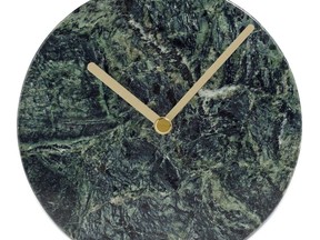 This green marble clock is part of BoConcept's Living collection. It can be yours for just $129.00.