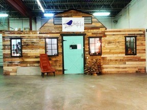 Bluebird Upcycled Style can be found at Makerspace North, located at 250 City Centre Bay #216. Her studio is located within this gorgeous facade.