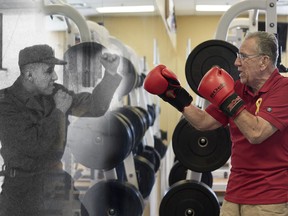 Left: Soldier Apprentice Roger Beauchamp, Canadian Army Trade School (CATS) CFB Valcartier, 1953. Right: CWO (ret) Roger Beauchamp, August 2016, Ottawa.