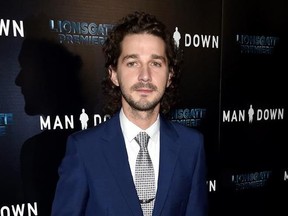 FILE - This Nov. 30, 2016 file photo shows Shia LaBeouf at the premiere of &ampquot;Man Down&ampquot; in Los Angeles. Beginning April 12, 2017, LaBeouf is spending a month isolated in a cabin in Finland‚Äôs remote Lapland region with his only communication with the outside world coming via text message to visitors to a Helsinki museum. (Photo by Chris Pizzello/Invision/AP, File)
