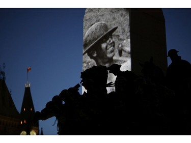 A candlelight tribute and light show at the National War Memorial marks the 100th anniversary of the Battle of Vimy Ridge.