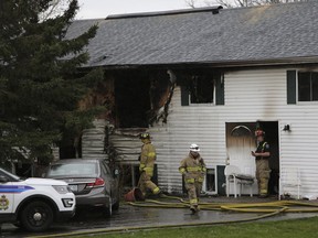 A fire broke out in the house at 1105 Old Montreal Road on Friday, April 21, 2017.