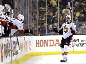 Alex Burrows, who scored a key goal in the Senators playoff-berth-clinching win at Boston on Thursday, was one of two veteran wingers acquired at the NHL trade deadline.
