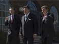 Suits in search of solutions: Federal Finance Minister Bill Morneau (left) Ontario Finance Minister Charles Sousa (centre) and Toronto Mayor John Tory talked about the housing market in the Greater Toronto Area Tuesday.