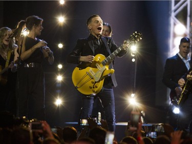 Brian Adams along with many other artists closed out the show by singing Summer of 69 at the 2017 JUNO Awards held at Canadian Tire Centre Sunday April 2, 2017.