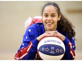 Briana "Hoops" Green is a rookie and the 15th woman to be on the Harlem Globetrotters' team in its 91 years of existence.
