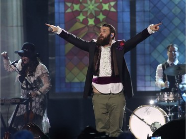 The Srumbellas perform during the JUNO awards show at the Canadian Tire Centre in Ottawa, Ontario, on April 2, 2017.