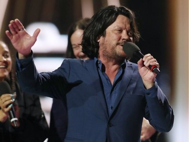 Paul Langlois from The Tragically Hip performs during the JUNO awards show at the Canadian Tire Centre in Ottawa, Canada, April 2, 2017.