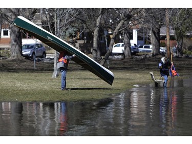 Canoeists portaged to the edge of the water, which today reached the middle of Brighton Beach Park.