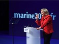 French presidential election candidate for the far-right Front National (FN) party Marine Le Pen delivers a speech during a campaign meeting on April 17, 2017 in Paris. The fight in France is shaping up between far left and far right, writes Andrew Cohen.