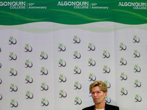 Premier Kathleen Wynne hosted a funding announcement and town hall at Algonquin College on Tuesday.