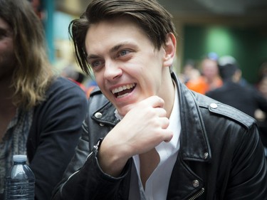 July Talk's Peter Dreimanis at the Rideau Centre during Juno Fan Fare.