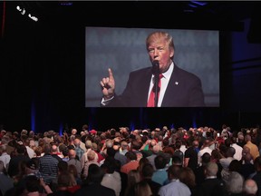 President Donald Trump speaks at the NRA on Friday in Atlanta.