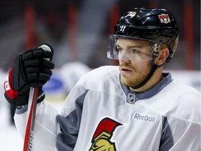 Ottawa Senators defenceman Mark Borowiecki hasn't been back on the ice since being injured in Game 2.