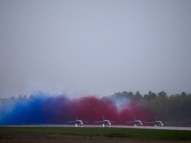 Patrouille de France took part in the Aero150 air show that was held at the Gatineau-Ottawa Executive Airport Sunday April 30, 2017.   Ashley Fraser/Postmedia