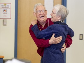 Paul and Janice Bertrand sing - and dance - as part of the Minds in Song group, for those with dementia and their caregivers, at the Eva James Memorial Community Centre in Kanata.