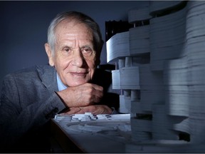 Renowned architect Douglas Cardinal, 83 (who designed the Canadian Museum of History - formerly known as the Canadian Museum of Civilization), continues to work out of his home office overlooking the Rideau River in Nepean.  Julie Oliver/Postmedia