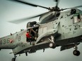 This photo from March 2017 shows a Sea King helicopter from 443 Squadron attached to Her Majesty's Canadian Ship WINNIPEG. Photo: Cpl Carbe Orellana.