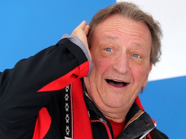Ottawa Senators owner Eugene Melnyk after talking on the radio in the Red Zone outside the Canadian Tire Centre in Ottawa on Saturday, April 15, 2017.