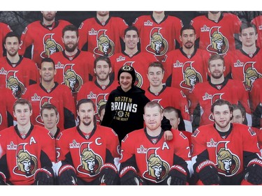 Ottawa Senators and Boston Bruins fans have a great time in the Red Zone outside the Canadian Tire Centre.