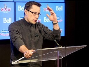 Senators head coach Guy Boucher drops few clues about his lineup during a media conference Monday, jokingly saying only that Mark Stone would be among the top 12 for Game 1 against the Bruins on Wednesday.  Tony Caldwell/Postmedia